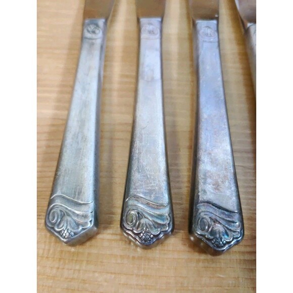 Lot Of 7 Vtg Holmes & Edwards Inlaid IS DS “Bright Future” 1954 Butter Knives - Picture 2 of 6